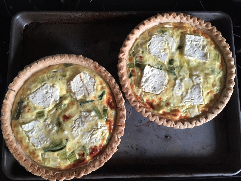 Leek, lemon feta quiche